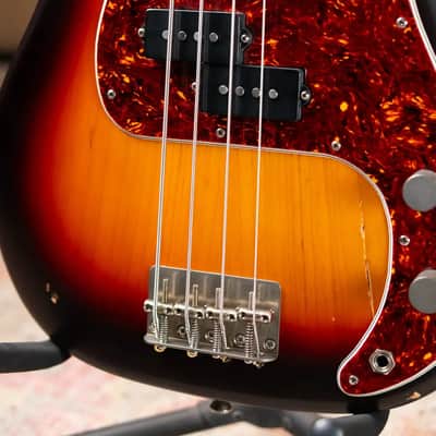 Nash PB-57 Electric Bass - 3-Tone Burst with Hardshell Case image 10