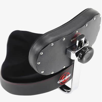 Gibraltar 9608MB 9600 Series Pro Moto Drum Throne with Back Rest - Black/Chrome image 1