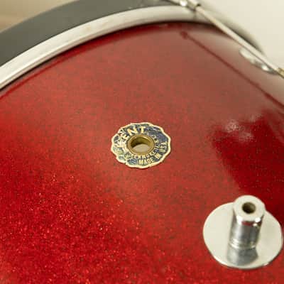 Vintage Kent Red Sparkle 14x22 9x13 and 13x14 Drum Set image 9