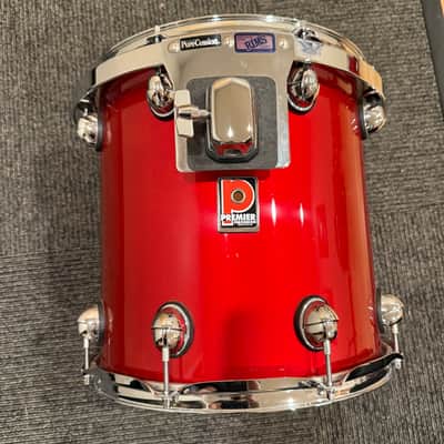 ~RARE!~ Premier Genista 6-Piece 8/10/12/14/16/22 Drum Kit Set in Red Mist Gloss Lacquer (Rm4) image 16