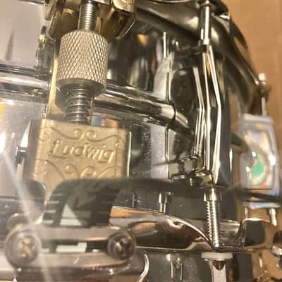 Ludwig 5x14" Chrome Over Brass Limited Edition Supraphonic Snare Drum image 2