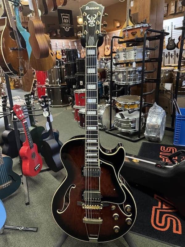 Ibanez Artcore Expressionist AG95QA Hollowbody Electric Guitar - Dark Brown Sunburst image 1