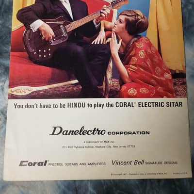 Vintage Original 1967 Danelectro Guitar and Amp Catalog Hornet Bellzouki Firefly Case Candy image 2