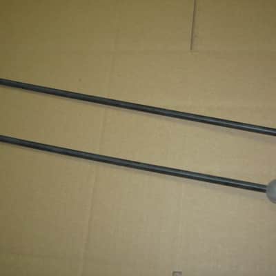 one pair new old stock Gambal GPL(UG13GPLXX) Percussive Keyboard Mallets (for xylophones and glockenspiels), 1 inch Clear (but cloudy) Hard Nylon Ball Heads with Black Synthetic Shafts, with original packaging - from 1990s - early 2000s image 6
