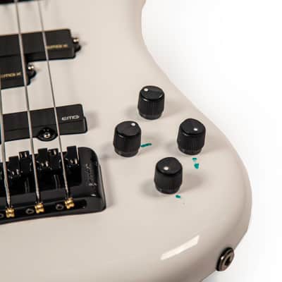 Spector White Casper 4 String Bass Owned by Rex Brown of Pantera image 10