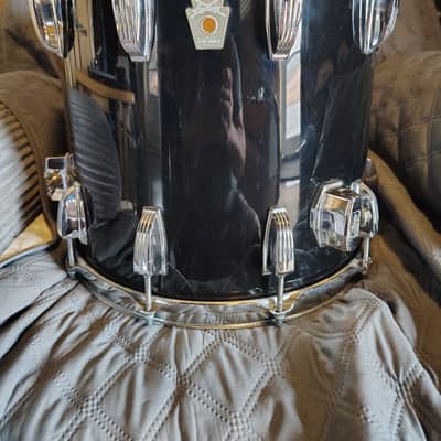 Ludwig (Chicago) Maple 🍁 Modified 14"(Diameter)x13"(Depth) Floor Tom 1984-85 - Black Wrap image 1