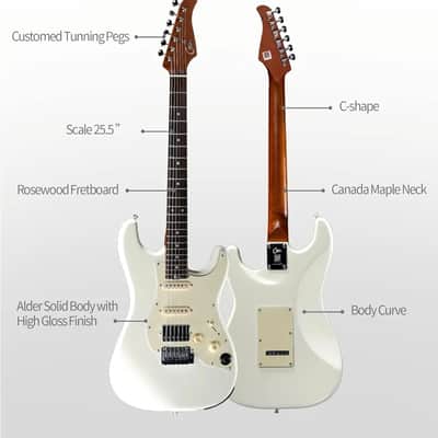 Mooer GTRS S800 Intelligent Guitar, new never used, 2022 - Present - White image 7
