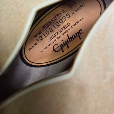 Epiphone Sheraton II 2012 - Natural- w/ Gator Hard Case image 17