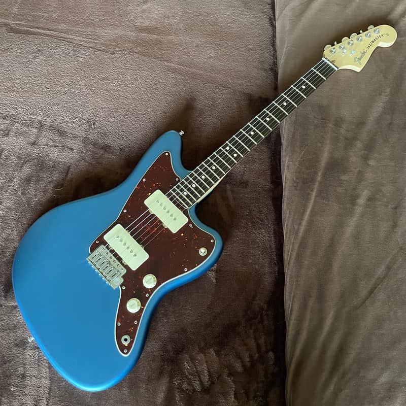 Fender American Performer Jazzmaster with Fralin P90s and SKB Case - Satin Lake Placid Blue