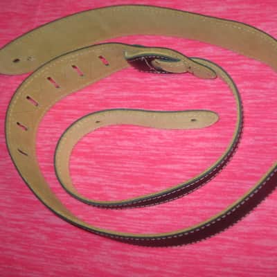 new (NO tags) Perri’s Leathers Ltd BM2-BLK 2" Soft Italian Premium Leather Black / Suede Tan (natural) Guitar Strap - main side is Black Leather / backing is Tan (natural) Suede [strap can be reversed] - adjustable length of 37" to about 50" image 4