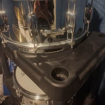 Slingerland Chrome over steel sound king 1990's - Chrome over steel image 3