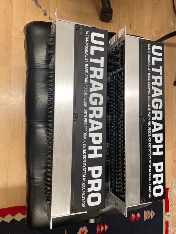 TWO UNITS!!  Behringer Ultragraph Pro FBQ3102 31-Band Stereo Graphic EQ 2000s - Black image 1