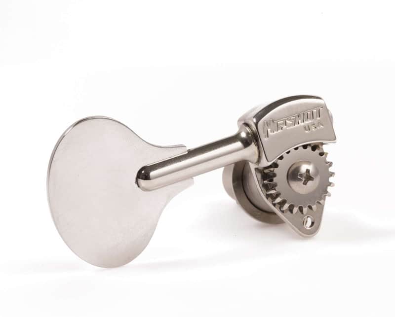 Hipshot Ultralite USA HB6L Lollipop 1/2 Nickel - Single Bass tuner, treble side image 1