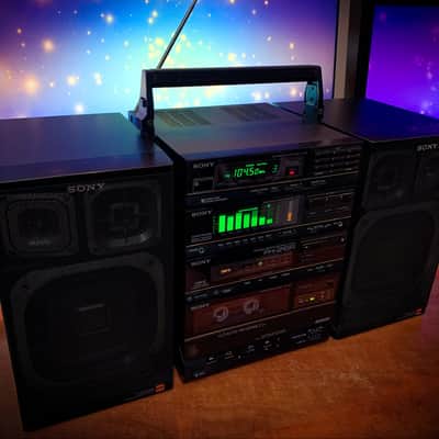 Sony FH-215R Rare Vintage Stereo Turntable & Cassette System Setup image 3
