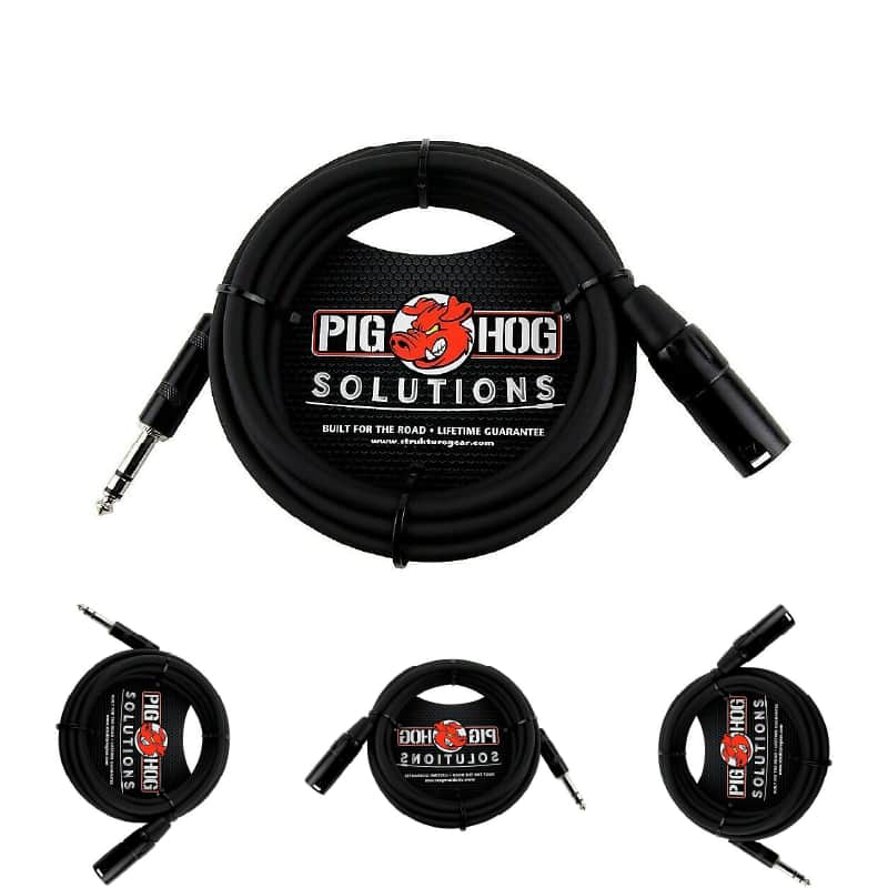 NEW - Pig Hog PX-TMXM50 Solutions 50Ft TRS(M)-XLR(M) Balanced Cable Lifetime Warranty image 1