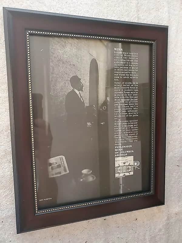 1963 Capitol Records Promotional Ad Framed Thelonious Monk Criss Cross Original image 1