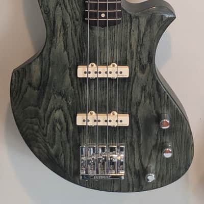 Wide Load Custom Warmoth Z Bass - Transparent Ocean Blue Swamp Ash Body - Roasted Maple Neck - EMG JVX image 2