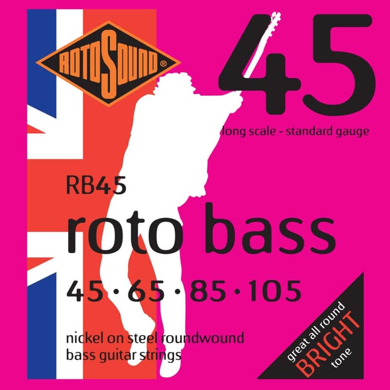 Rotosound RB45 Roto Bass Nickel Coated Steel Electric Bass Strings - Standard (45 - 105) image 1