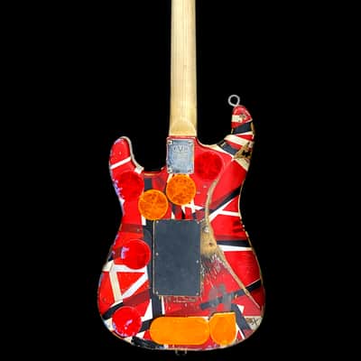 EVH Striped Series Guitar with the Frankenstrat mod Frankenstien like EVH 2018-2019 Black & Red, Whi image 10