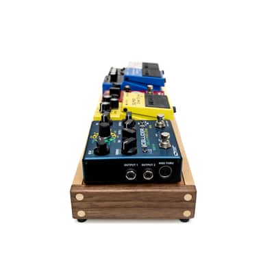 Custom made Hardwood Pedalboard Medium 450x150x50mm image 6