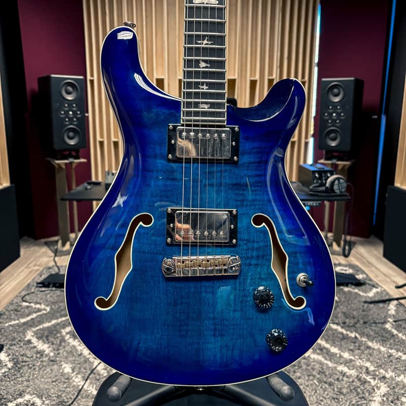 PRS SE Hollowbody II-Faded Blue Burst