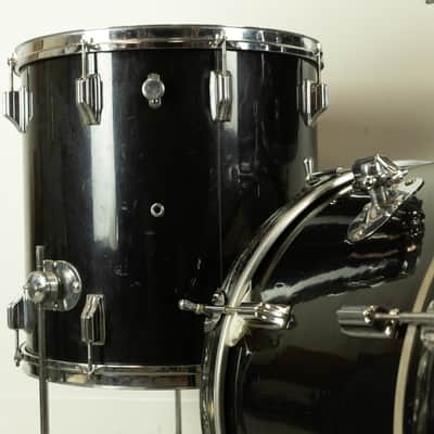 1960s Rogers Jet Black Pearl "Headliner" 14x20 9x13 and 16x16 Drum Set image 3