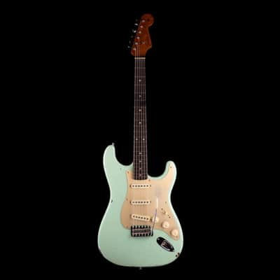Fender Custom Shop Roasted 1960 Stratocaster Relic Birdseye Maple Aged Surf Green image 2