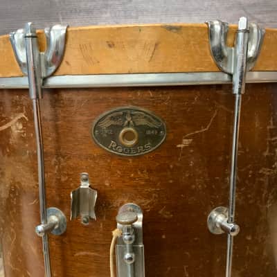 Vintage Rogers 14” Wood Marching Parade Snare Drum image 6