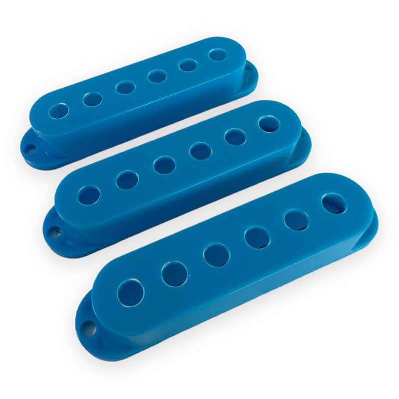 Single Coil Pickup Covers, Light Blue, Modern (52mm / 50mm / 48mm) Spacing image 1