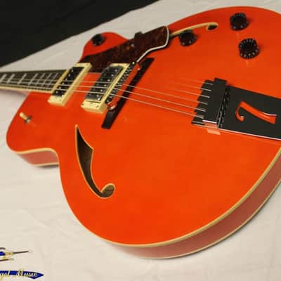 Italia Torino Semi-Hollow Electric Guitar, Trans Orange, Brand New!!! image 6