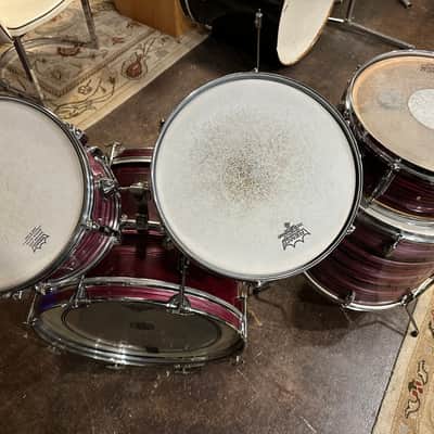 Tempro MIJ 60’s - Purple Strata 5 Pc Drum Set- Very Good Cond image 4