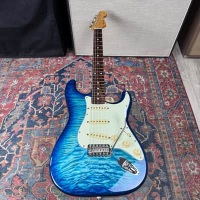 Fender FSR Quilt Top Stratocaster Model ST62-QT-AQB - Aquamarine Blue image 14