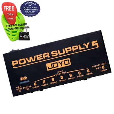 Joyo JP-05 Guitar Effect Pedal Power Supply Rechargeable 4400mAh Battery 8 DC Outputs 9V 12V 18V, FREE PICKS + HOLDER+ FREE SHIP USA image 1