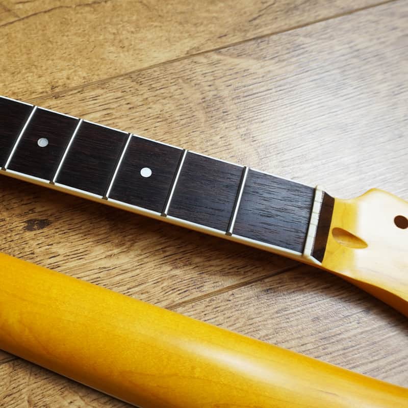 Telecaster Compatible Maple and Bound Rosewood Guitar Neck Jumbo image 1