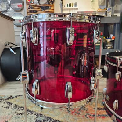 Ludwig Red Vistalite 20-14-12" Downbeat Drum Kit 2023 image 11