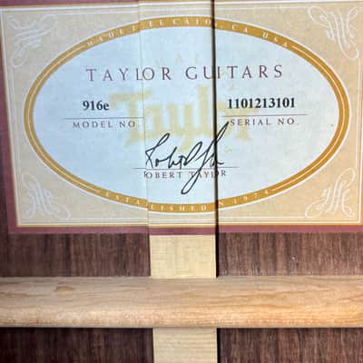 Taylor 916e with Cindy Inlay 2013 - 2016 image 14