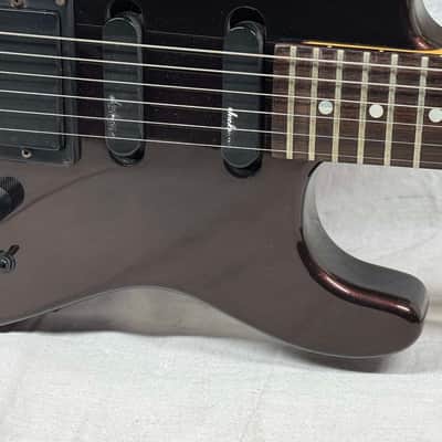 Charvel Model 4 HSS Guitar with Case - MIJ Made In Japan 1980s - Black Cherry image 6