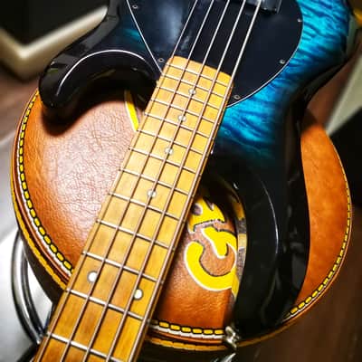 Sterling by Music Man StingRay Ray35 - Flame Maple Teal image 2