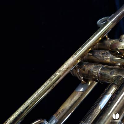 Extra early 40`s F.E Olds Ambassador Los Angeles Hubbard Morgan gamonbrass trumpet image 17