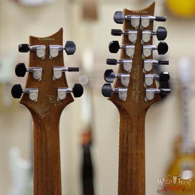 2019 PRS Private Stock #7827 Doubleneck McCarty 594 Semi-Hollow Piezo Brazilian Rosewood Board Salmon image 9