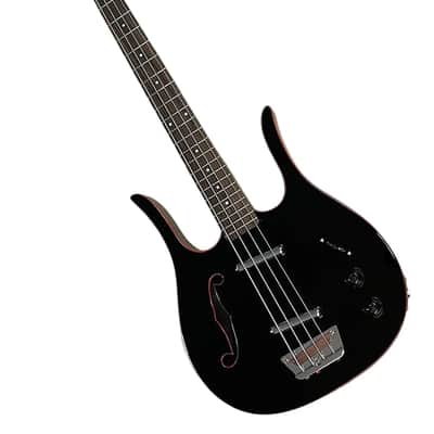 Danelectro D58LHB-BKRD 1958 Longhorn Body with F-Hole Short Scale Neck 4-String Electric Bass Guitar image 2