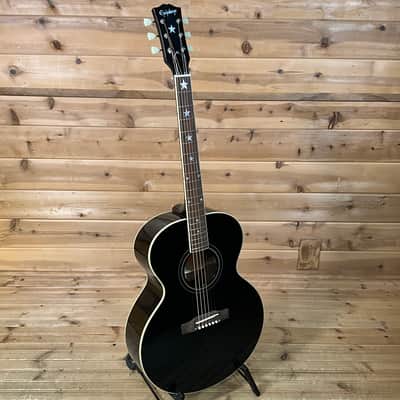 Epiphone J-180 LS Acoustic Guitar - Ebony image 2