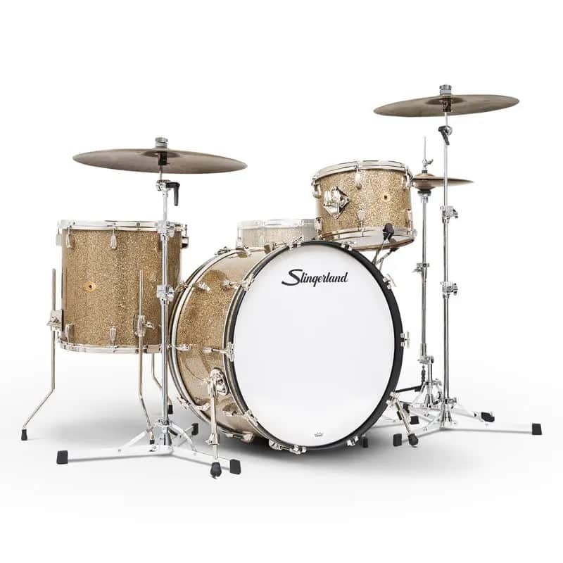Slingerland Radio King 3pc Drum Set 24/13/16 Gold Glass image 1
