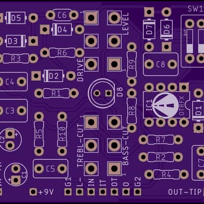 SlimTim PCB - Build your own Timmy overdrive pedal! image 1