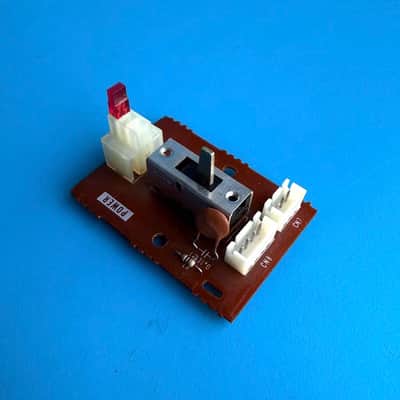 YAMAHA PSR-40 Keyboard Part: Power ON/OFF Slider Switch Light Board PCB image 3