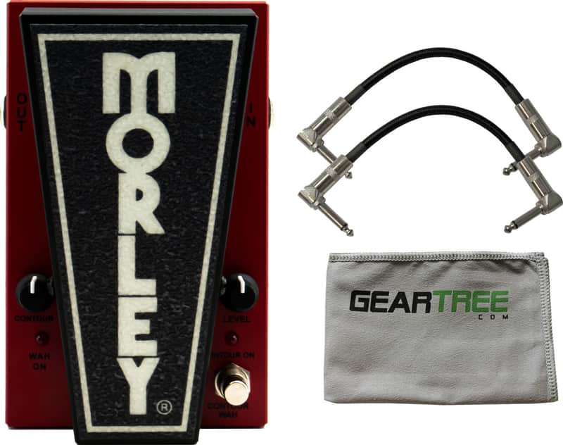 Morley MTBH2 20/20 Bad Horsie Wah Wah Pedal w/ 2 Patch Cables and Cloth image 1