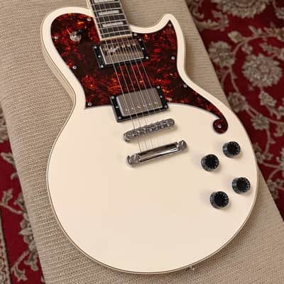 D'Angelico Premier Atlantic Single Cutaway HH w/ Stoptail - Antique White image 1