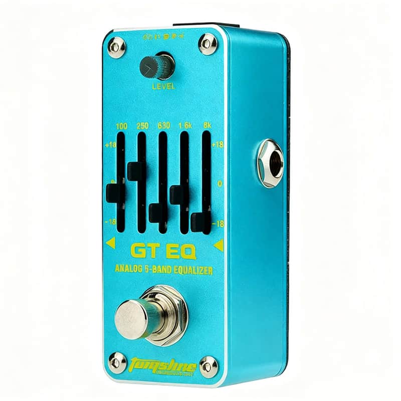 5 Band EQ Mini Guitar Pedal, Analog EQ Pedal, 5 Band GT Electric Guitar Equalizer (100Hz 250Hz 630Hz 1.6kHz 4kHz) Provides ±18dB for Each Band EQ Seeker for Guitar True Bypass image 1