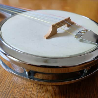 Dixie Banjo Ukulele (Banjolele) 1950's Chrome image 5