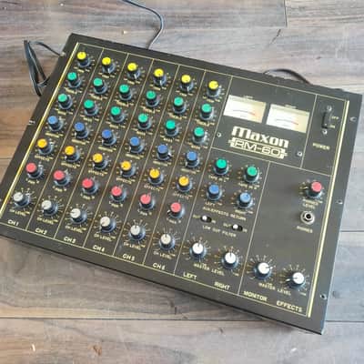 Maxon RM-60 ステレオ ミキサー マクソン 1980's Maxon RM60 Channel Stereo Vintage Mixer | Reverb